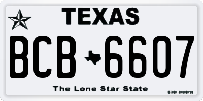 TX license plate BCB6607