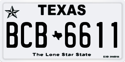 TX license plate BCB6611