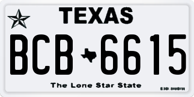TX license plate BCB6615