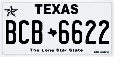 TX license plate BCB6622