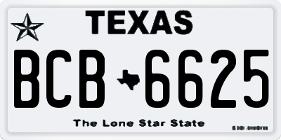 TX license plate BCB6625