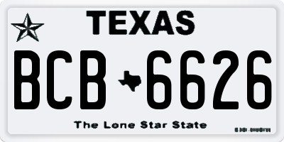 TX license plate BCB6626