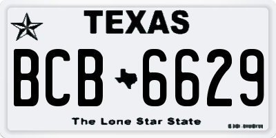 TX license plate BCB6629