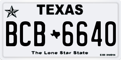 TX license plate BCB6640