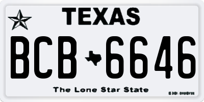 TX license plate BCB6646