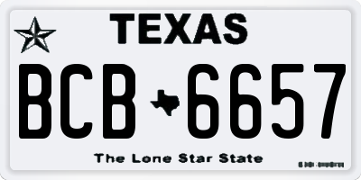 TX license plate BCB6657