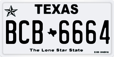 TX license plate BCB6664