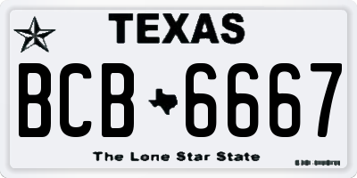 TX license plate BCB6667