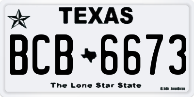 TX license plate BCB6673
