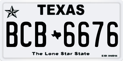 TX license plate BCB6676