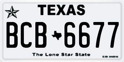 TX license plate BCB6677