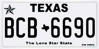 TX license plate BCB6690