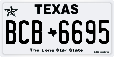 TX license plate BCB6695