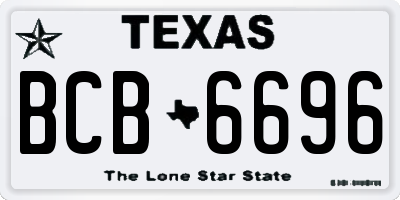 TX license plate BCB6696