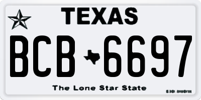 TX license plate BCB6697
