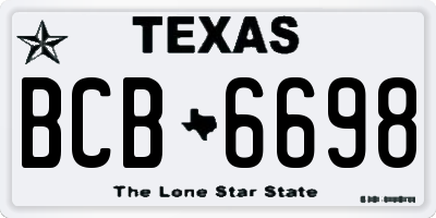 TX license plate BCB6698