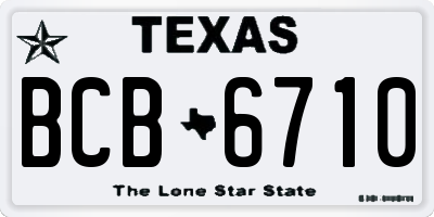 TX license plate BCB6710