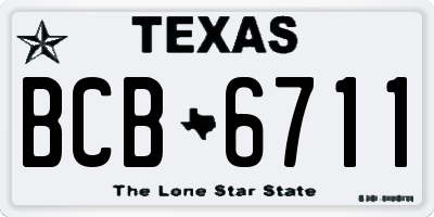 TX license plate BCB6711