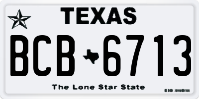 TX license plate BCB6713