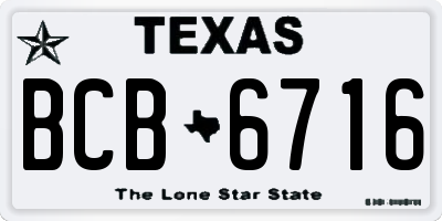 TX license plate BCB6716