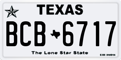 TX license plate BCB6717
