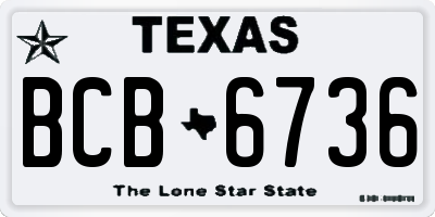 TX license plate BCB6736