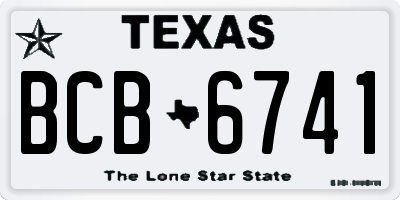 TX license plate BCB6741