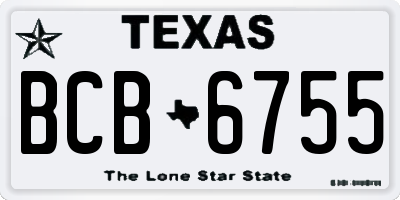TX license plate BCB6755