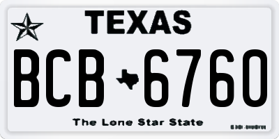 TX license plate BCB6760