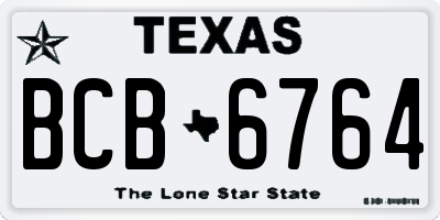 TX license plate BCB6764