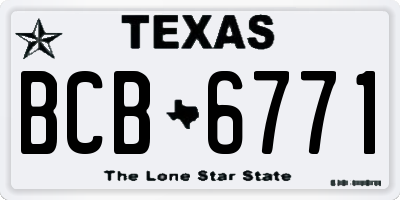 TX license plate BCB6771