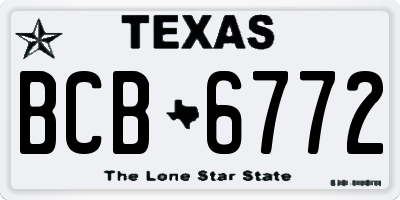 TX license plate BCB6772