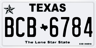 TX license plate BCB6784