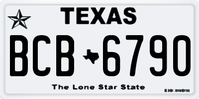 TX license plate BCB6790