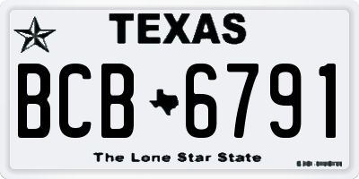 TX license plate BCB6791