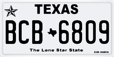 TX license plate BCB6809