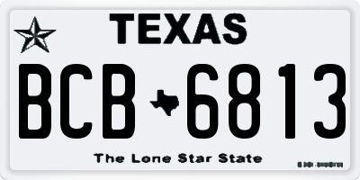 TX license plate BCB6813