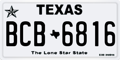 TX license plate BCB6816