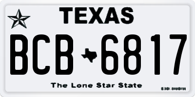 TX license plate BCB6817
