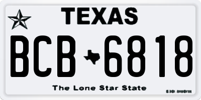 TX license plate BCB6818