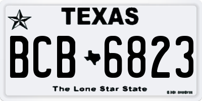 TX license plate BCB6823