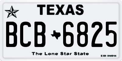 TX license plate BCB6825