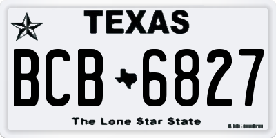 TX license plate BCB6827