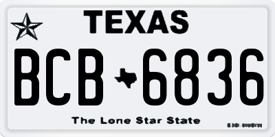 TX license plate BCB6836