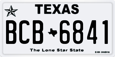 TX license plate BCB6841