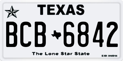 TX license plate BCB6842