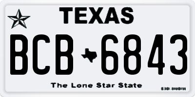 TX license plate BCB6843