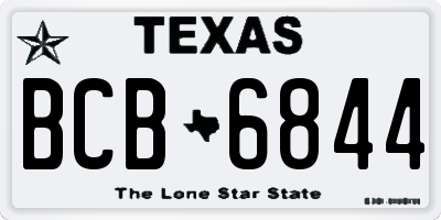 TX license plate BCB6844