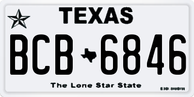 TX license plate BCB6846