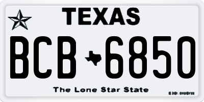 TX license plate BCB6850